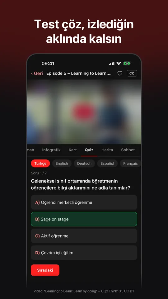 Video üzerine bir test